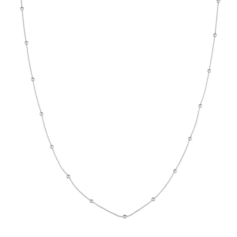 Mini Bead Station Gold Necklace