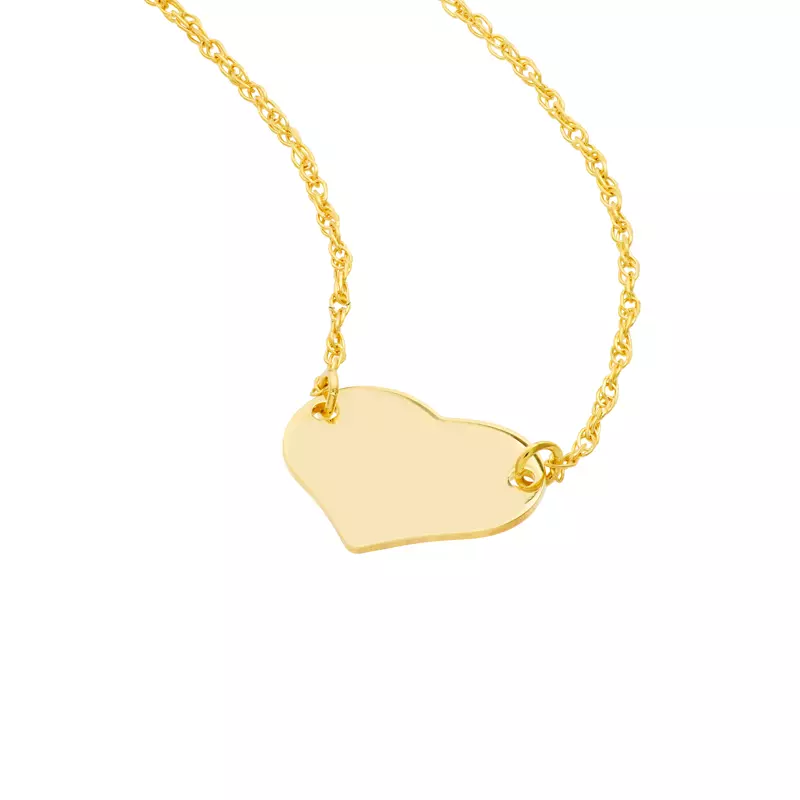 14K Yellow Gold Mini Heart Gold Necklace