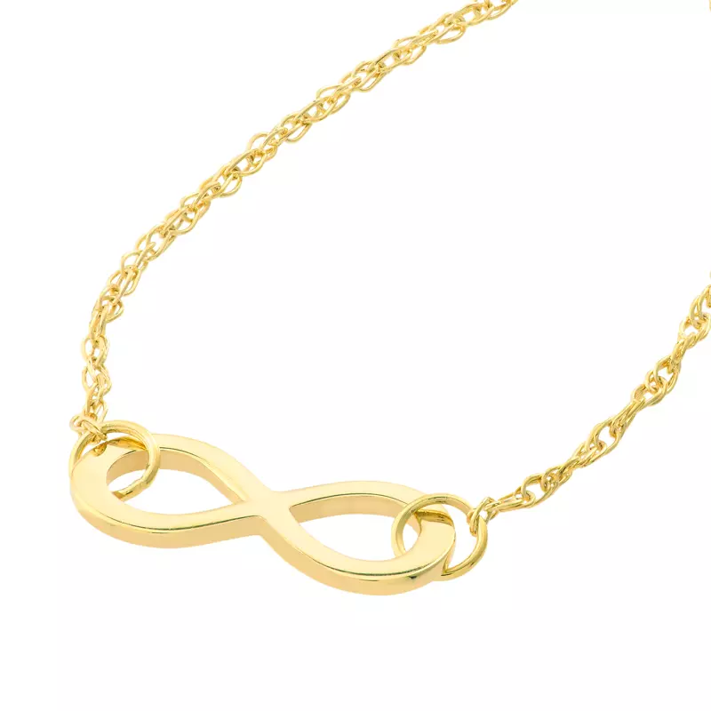 14K Yellow Gold Mini Infinity Gold Necklace