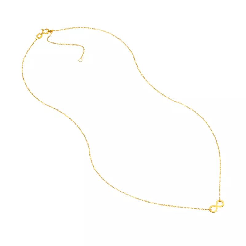 14K Yellow Gold Mini Infinity Gold Necklace