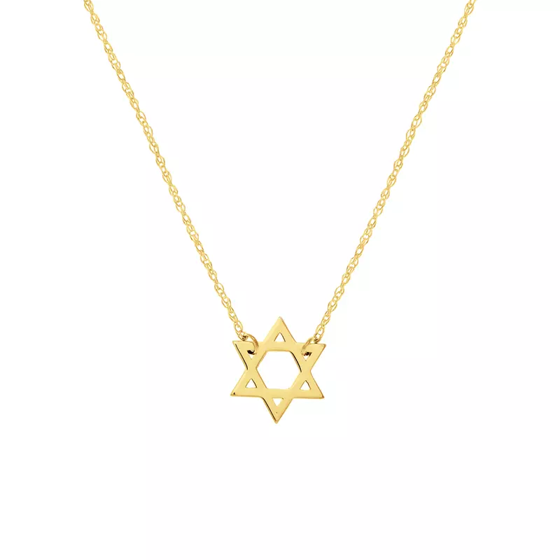 Mini Star of David Gold Necklace