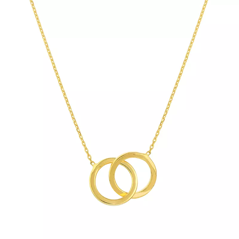 Interlocking Gold Circle Necklace