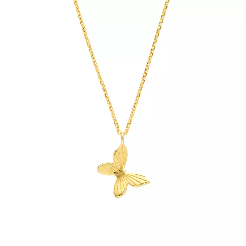 Golden Butterfly Charm Necklace