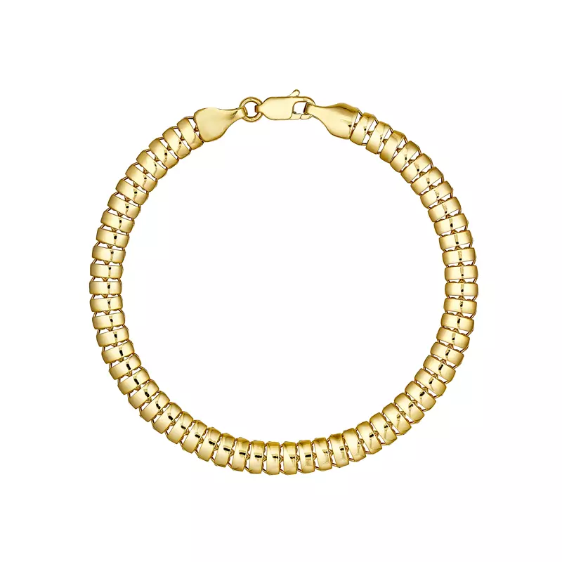 Sculpted Coil Gold Bracelet