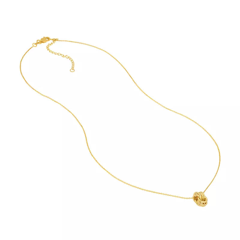 14K Yellow Gold Stacked Gold Ring Necklace