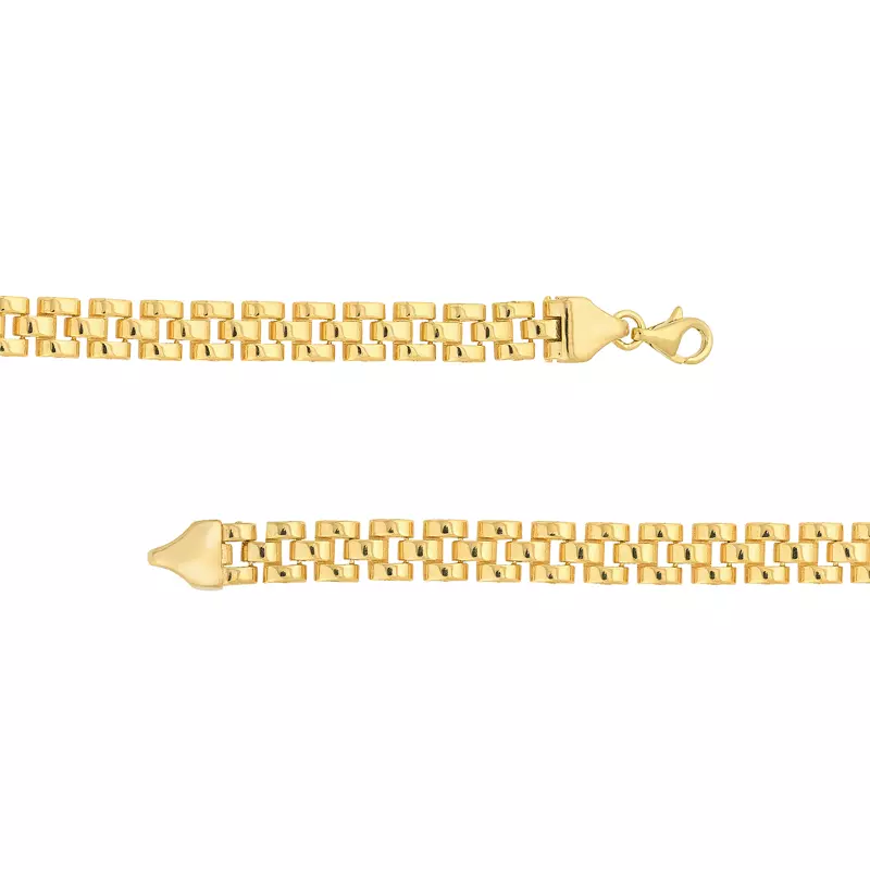 14K Yellow Gold Triple Box Link Gold Bracelet