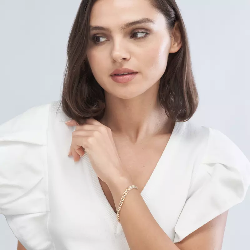 14K Yellow Gold Triple Box Link Gold Bracelet