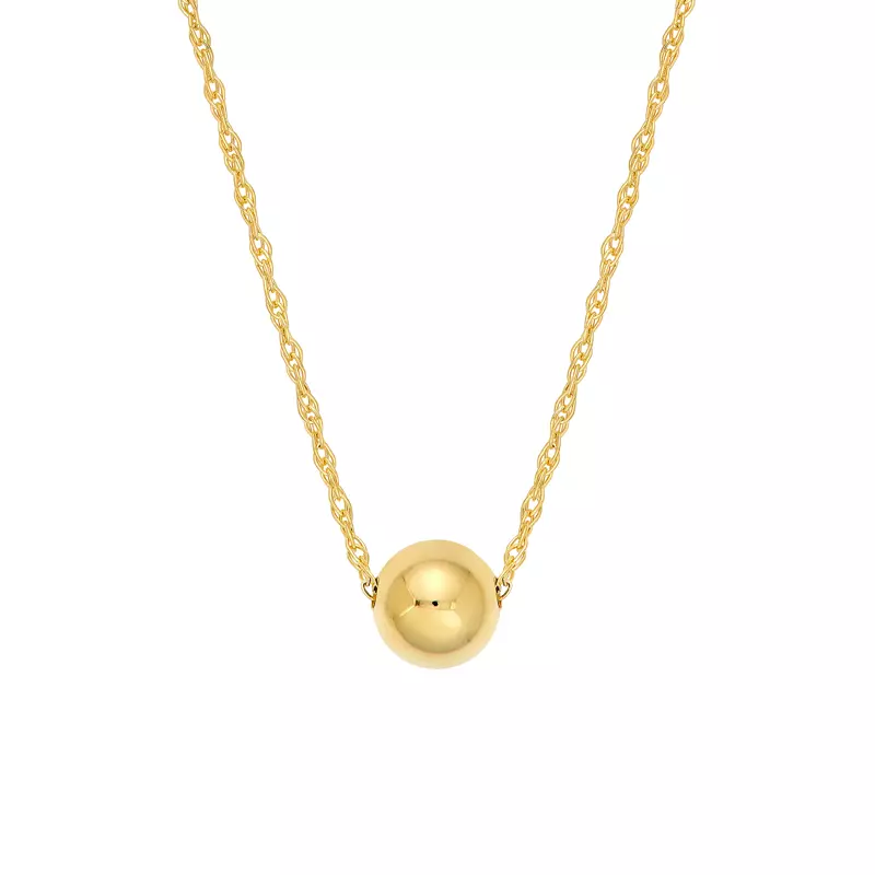 Minimalist Gold Bead Necklace