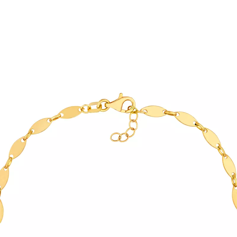 14K Yellow Gold Graduated Oval Link Gold Bracelet