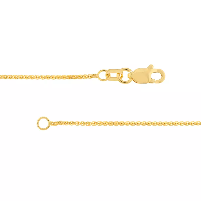 14K Yellow Gold Fleur-de-Lis Cross Gold Necklace