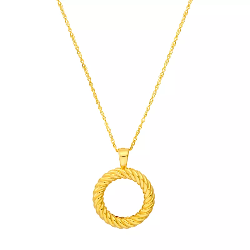 Rope Circle Gold Necklace