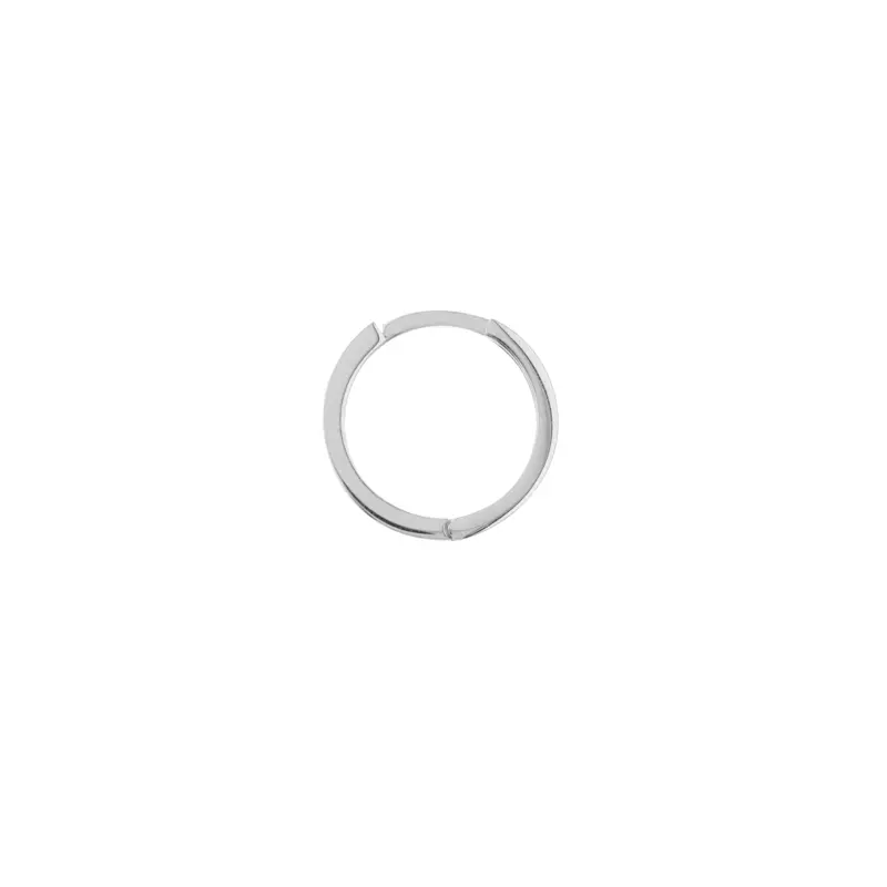 14K White Gold Square Wire Hoop Earrings