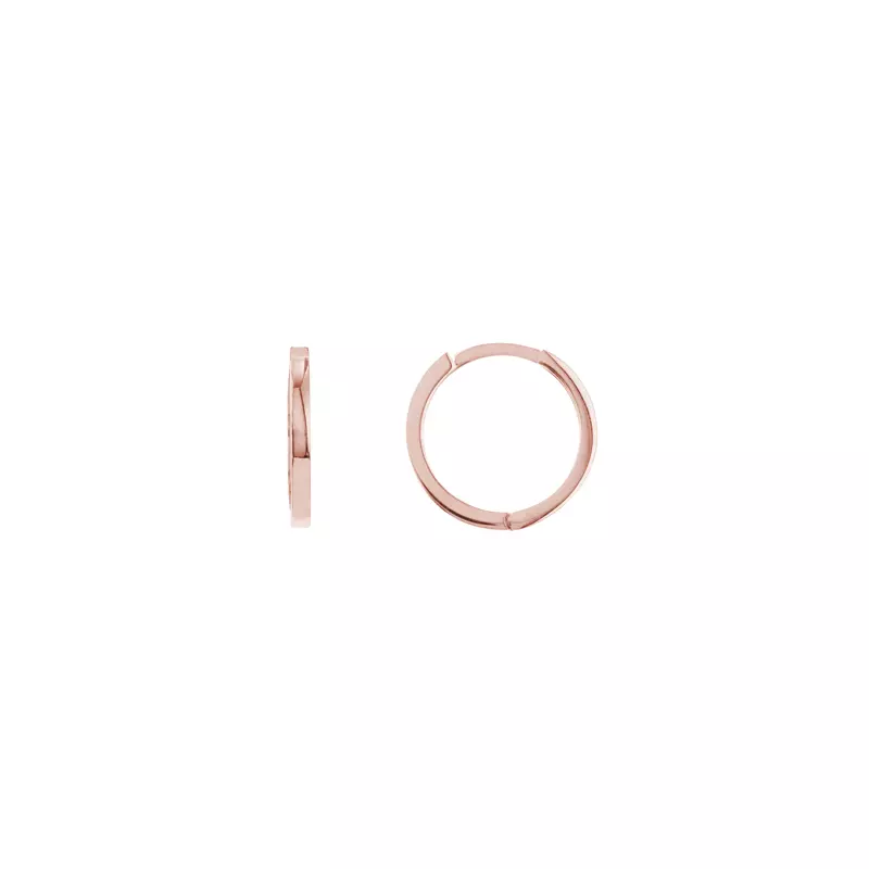 14K Rose Gold Square Wire Hoop Earrings
