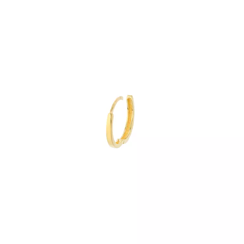 14K Yellow Gold Square Wire Hoop Earrings