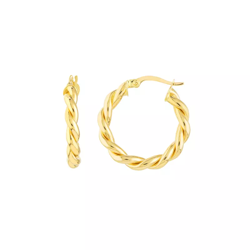 Braided Gold Hoop Earrings