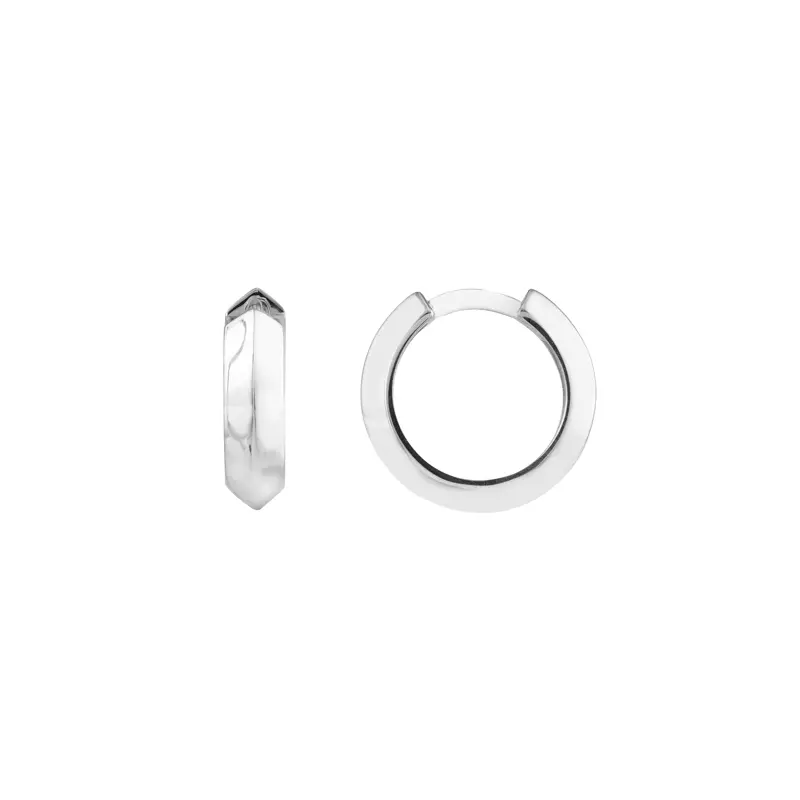 Knife-Edge Gold Huggie Earrings