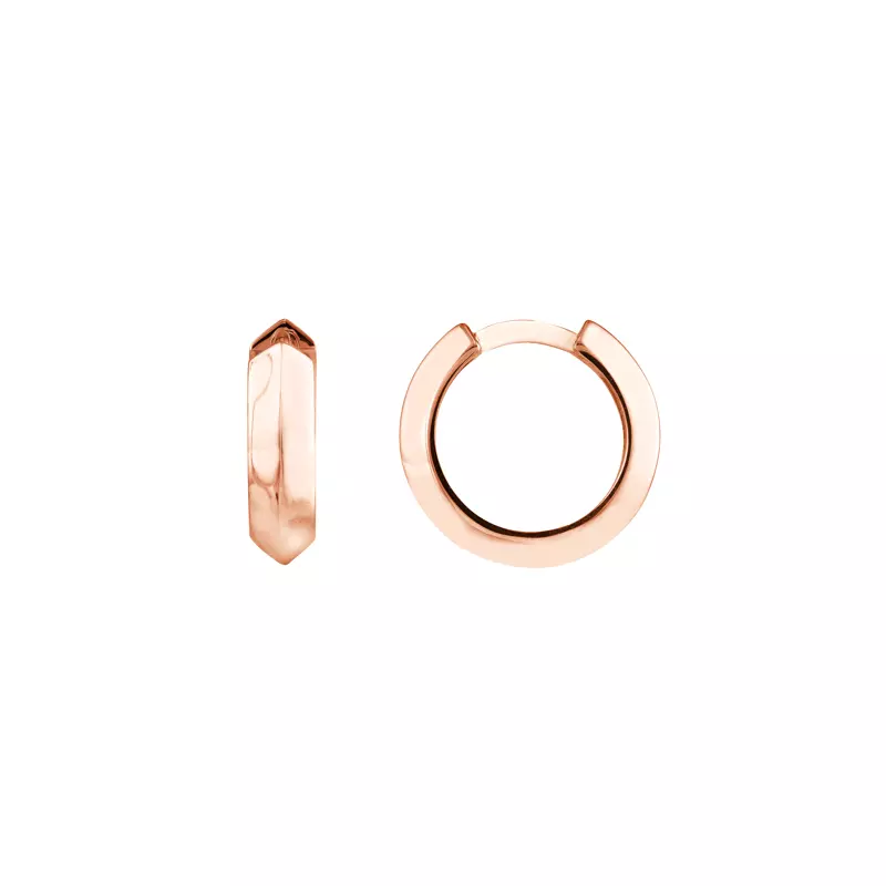 Knife-Edge Gold Huggie Earrings