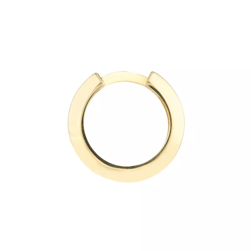 14K Yellow Gold Knife-Edge Gold Huggie Earrings