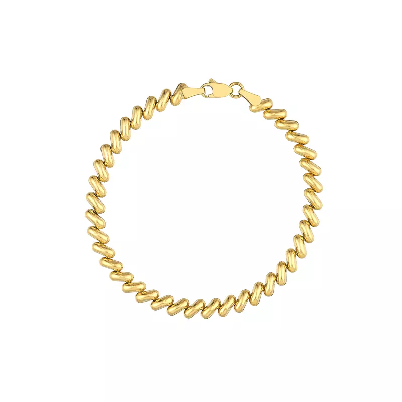 14K Yellow Gold San Marco Twist Gold Bracelet