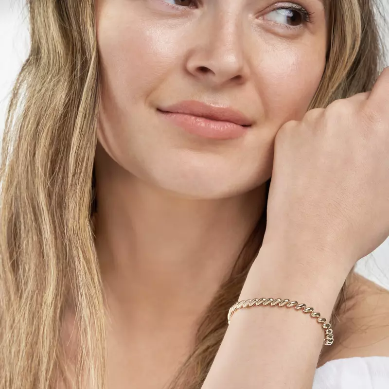 14K Yellow Gold San Marco Twist Gold Bracelet