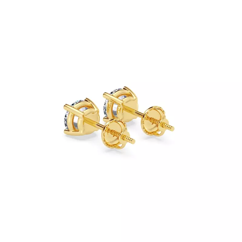18K Yellow Gold Diamond Stud Screw-Back Earrings (1 ct. tw.)