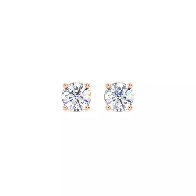 14K Rose Gold Diamond Stud Screw-Back Earrings (1 ct. tw.)