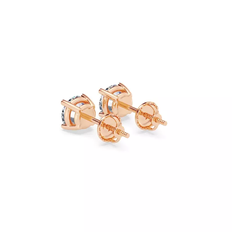 14K Rose Gold Diamond Stud Screw-Back Earrings (1 ct. tw.)