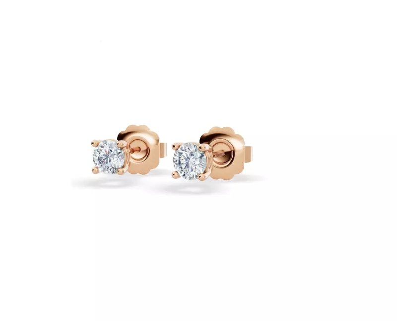 14K Rose Gold Diamond Stud Earrings (1/4 ct. tw.)