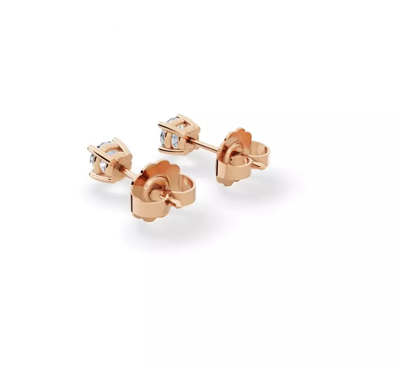 14K Rose Gold Diamond Stud Earrings (1/4 ct. tw.)