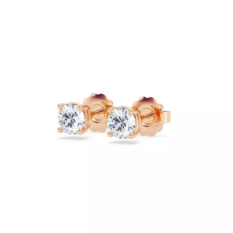 14K Rose Gold Diamond Stud Earrings (3/4 ct. tw.)
