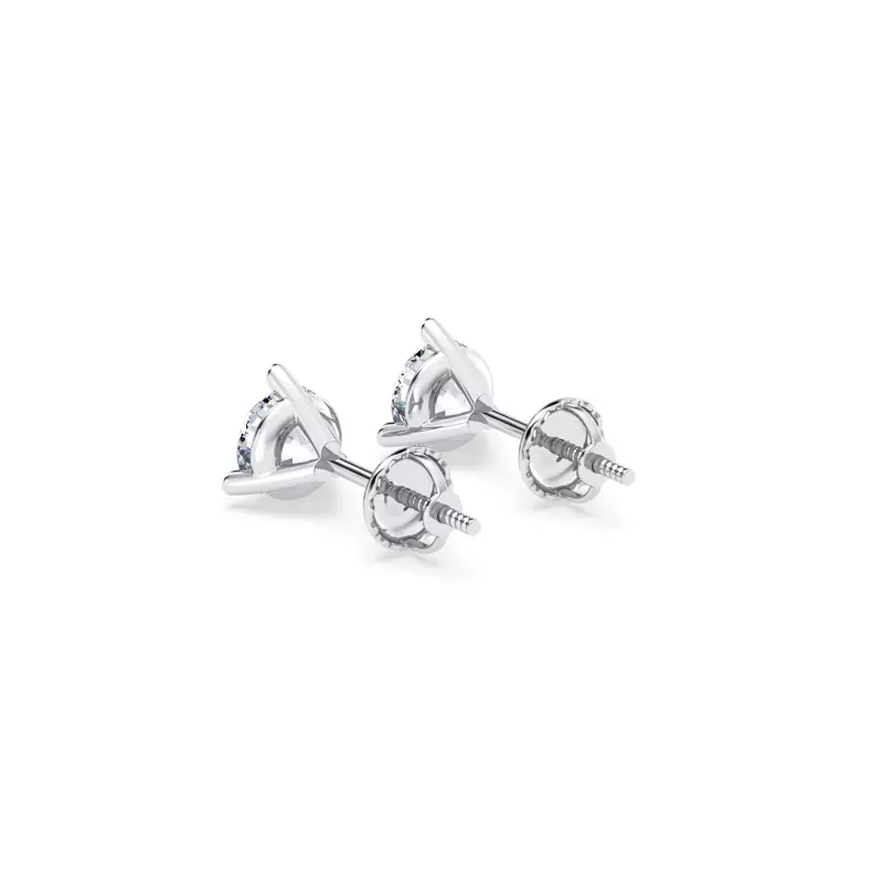 Three-Prong Martini Diamond Screw-Back Earrings (3/4 ct. tw.)