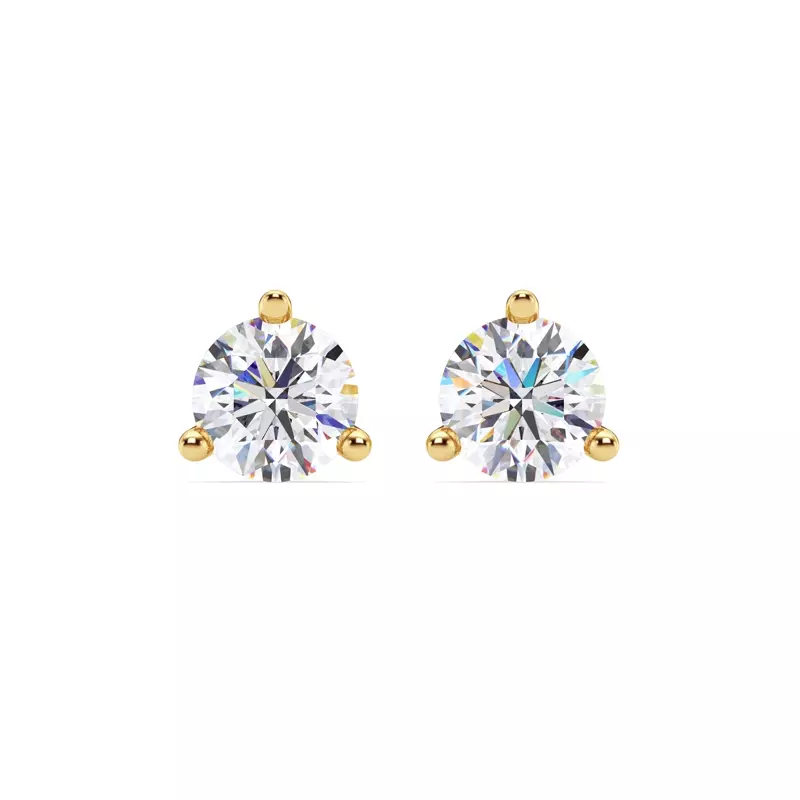 Three-Prong Martini Diamond Screw-Back Earrings (3 ct. tw.)