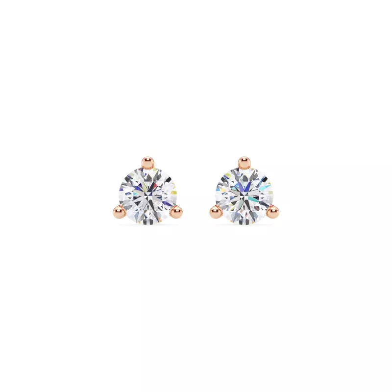 Three-Prong Martini Diamond Screw-Back Earrings (1 ct. tw.)