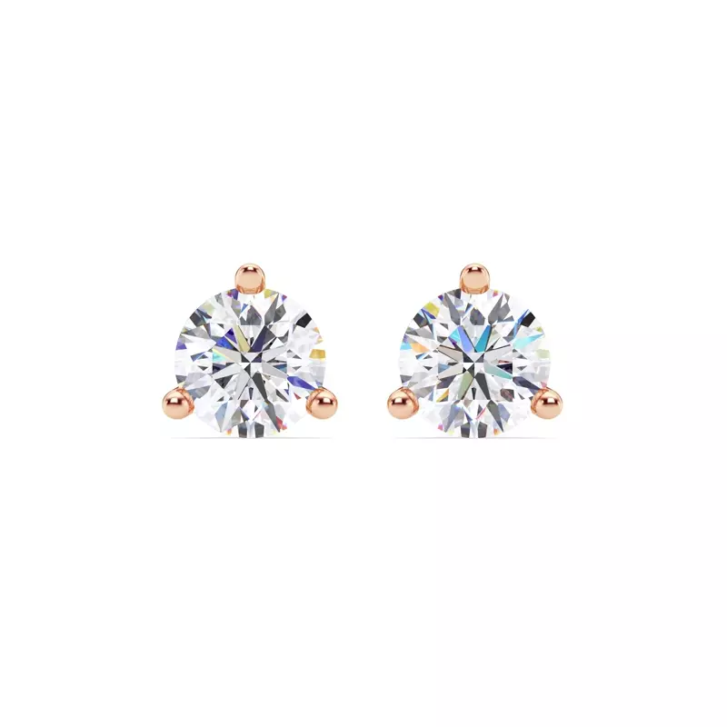 Three-Prong Martini Diamond Screw-Back Earrings (3 ct. tw.)
