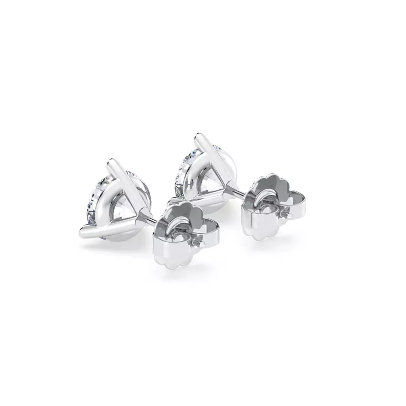 18K White Gold Three-Prong Diamond Martini Earrings (2 ct. tw.)