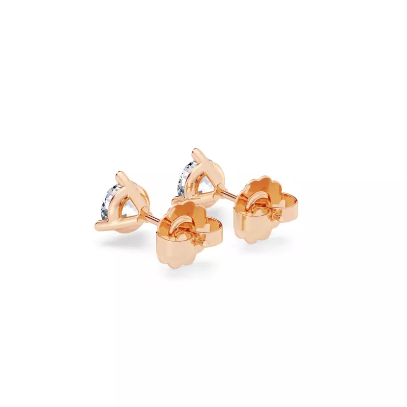 14K Rose Gold Three-Prong Diamond Martini Earrings (3/4 ct. tw.)