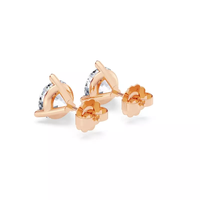 14K Rose Gold Three-Prong Diamond Martini Earrings (3 ct. tw.)
