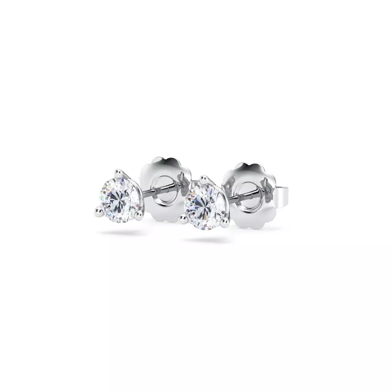 14K White Gold Three-Prong Diamond Martini Earrings (1/2 ct. tw.)