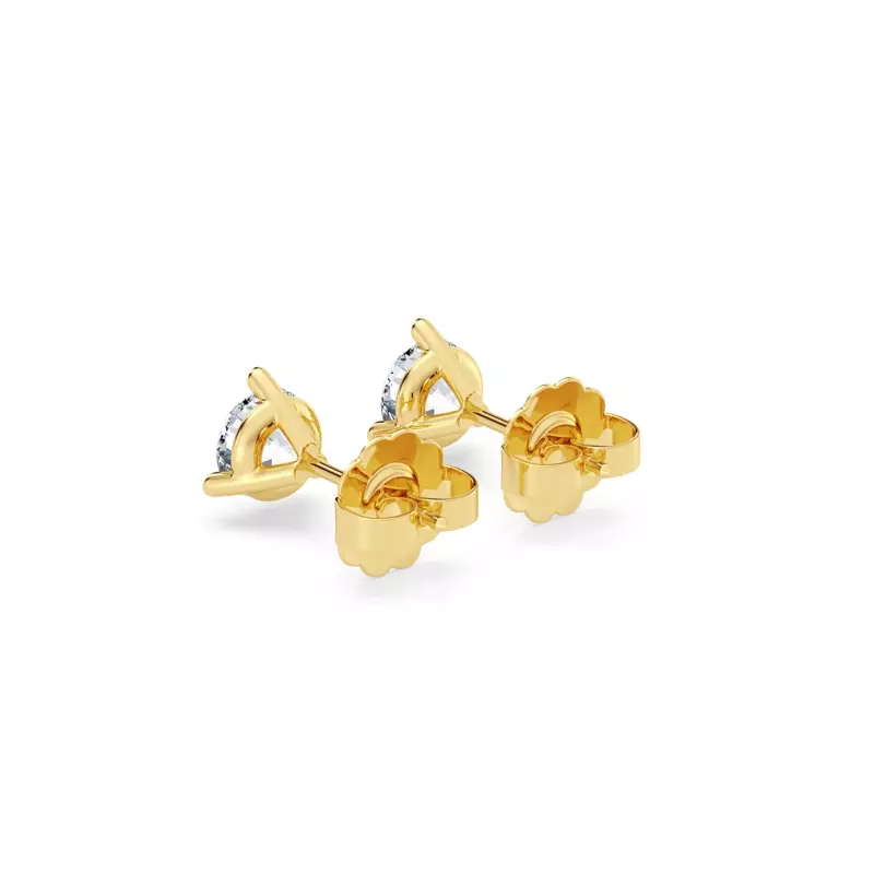 14K Yellow Gold Three-Prong Diamond Martini Earrings (3/4 ct. tw.)