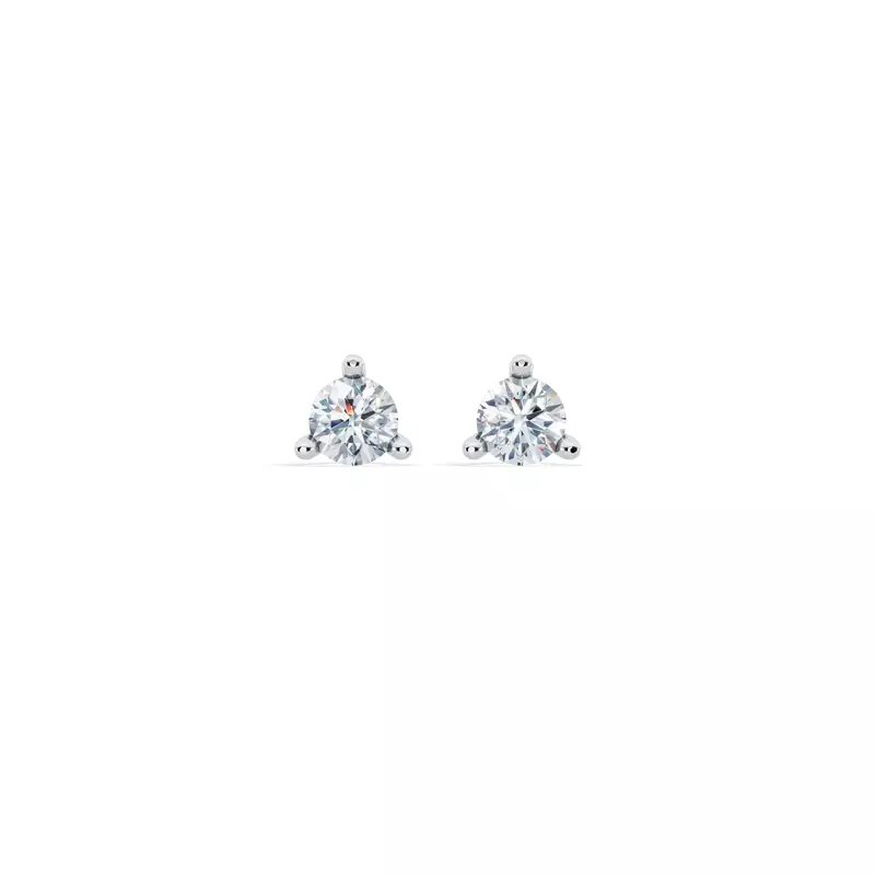 Platinum Three-Prong Diamond Martini Earrings (1/4 ct. tw.)