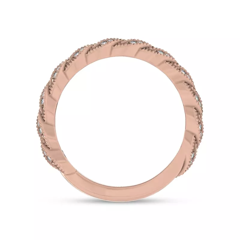 14K Rose Gold Decolace Lab Band by Christian Siriano