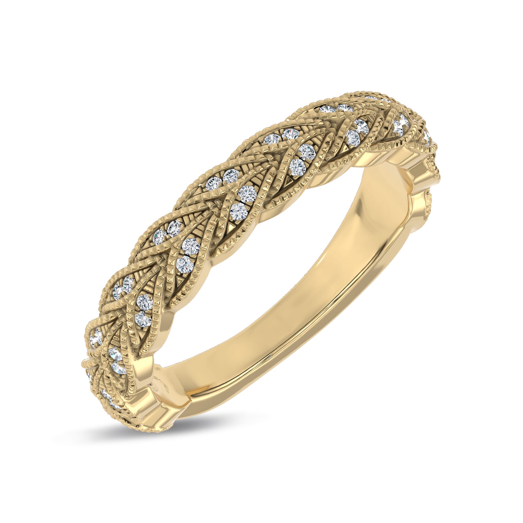 18K Yellow Gold Decolace Lab Band by Christian Siriano