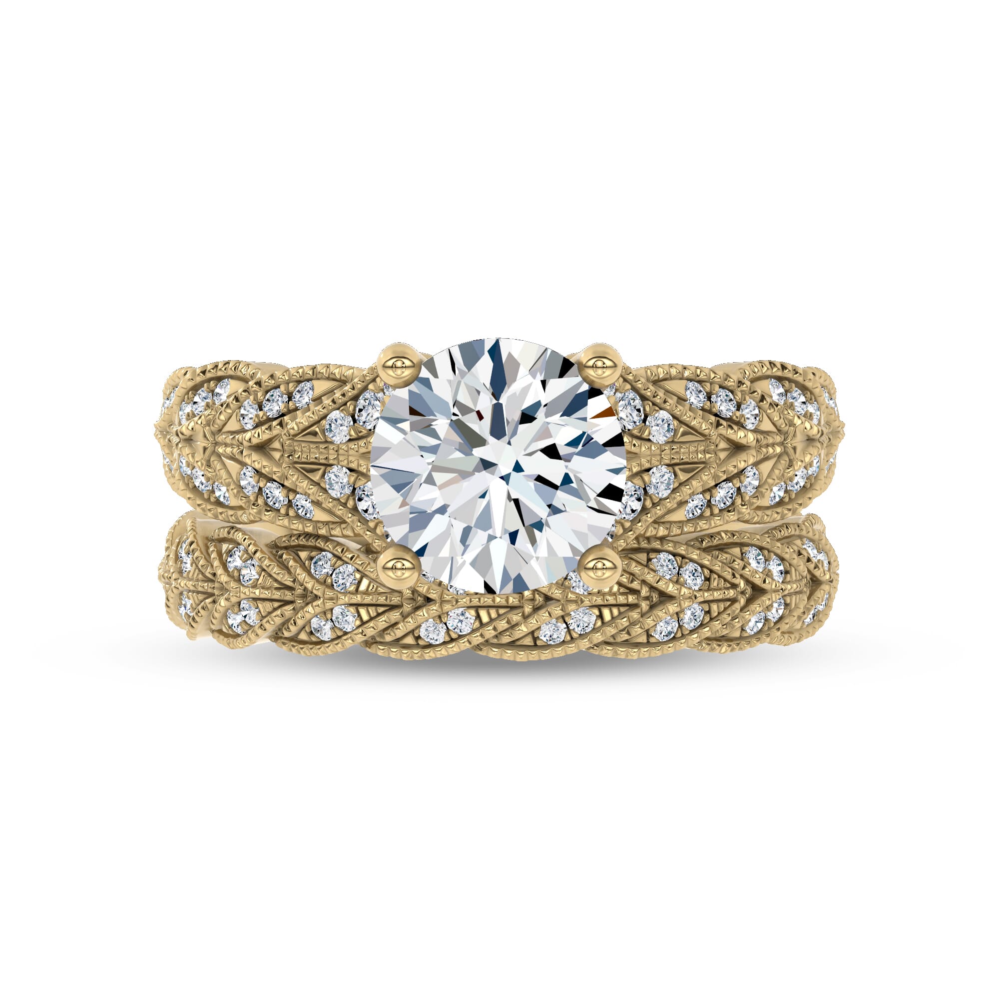 18K Yellow Gold Decolace Lab Band by Christian Siriano