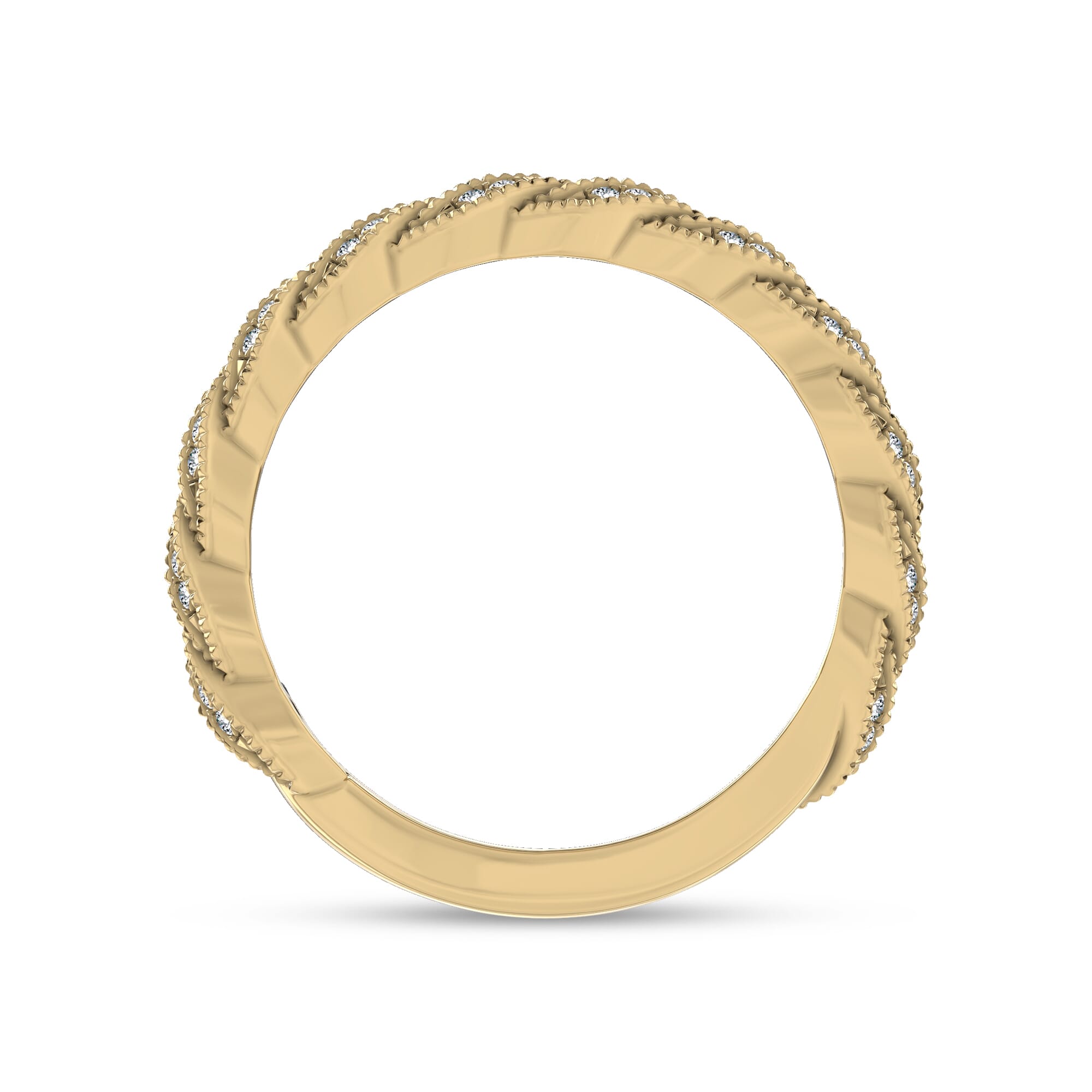 18K Yellow Gold Decolace Lab Band by Christian Siriano