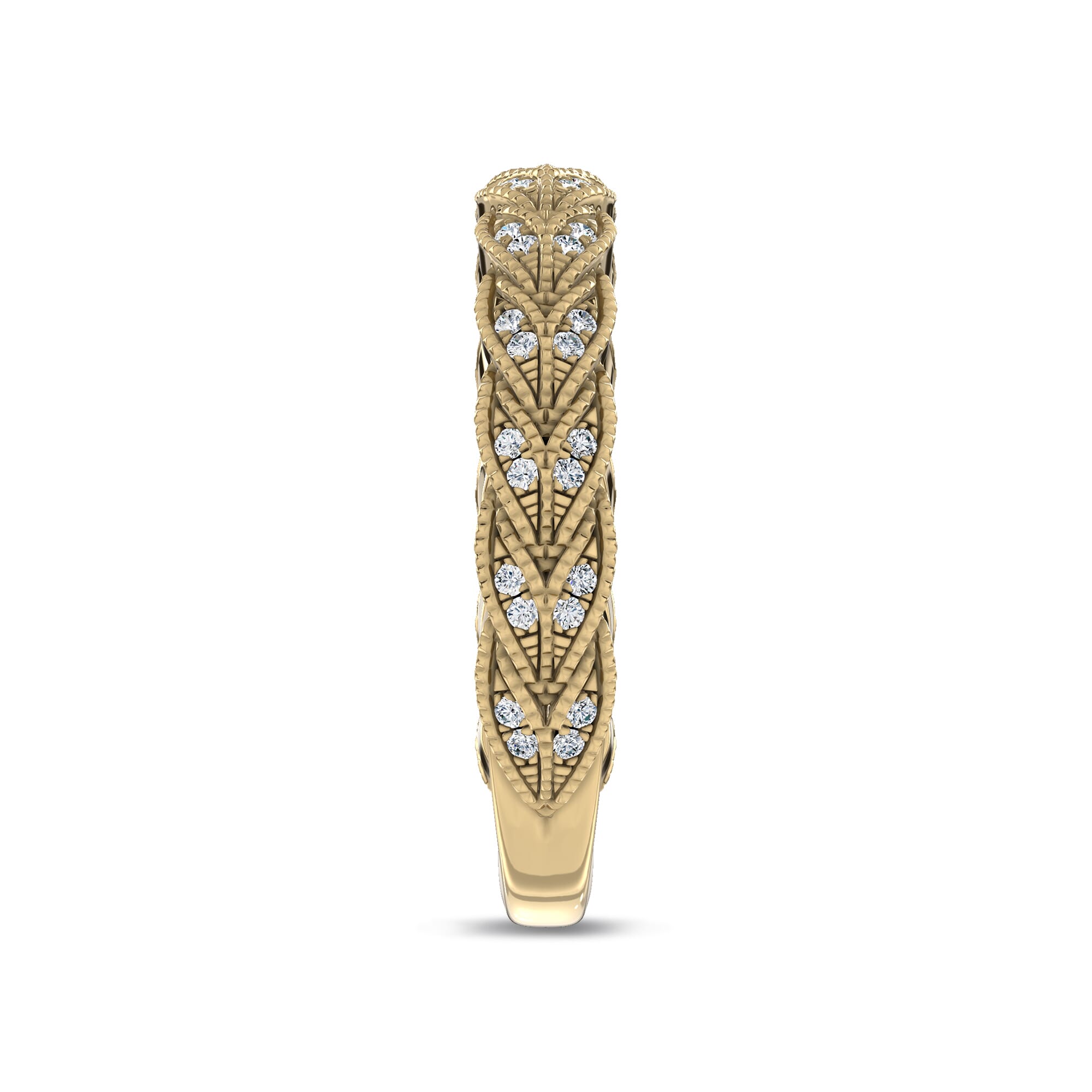 18K Yellow Gold Decolace Lab Band by Christian Siriano
