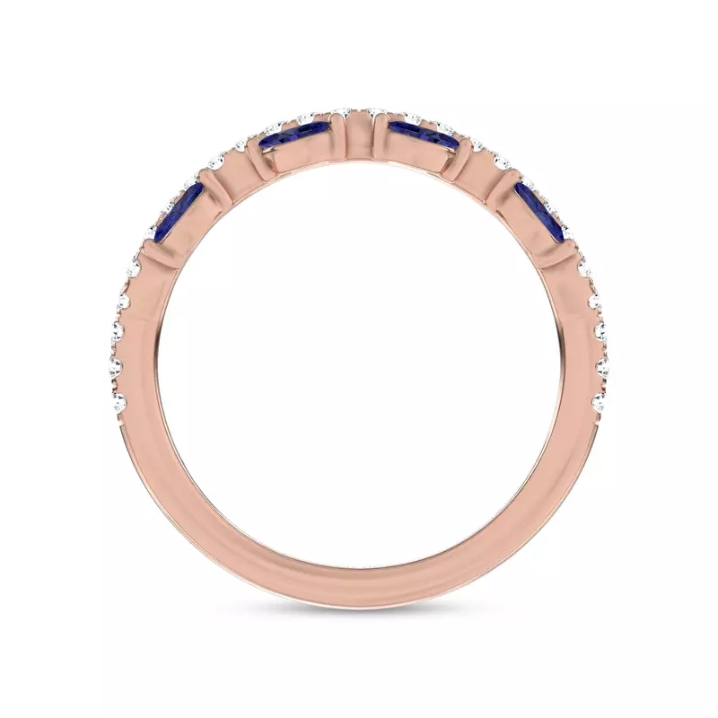14K Rose Gold Embellis Sapphire Lab Band by Christian Siriano