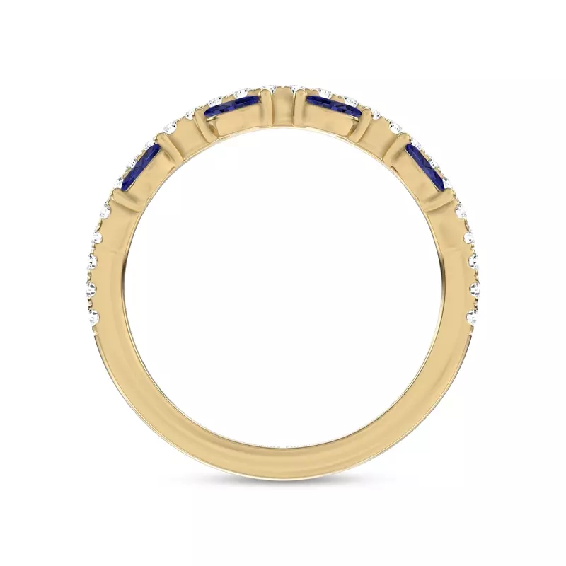 14K Yellow Gold Embellis Sapphire Lab Band by Christian Siriano