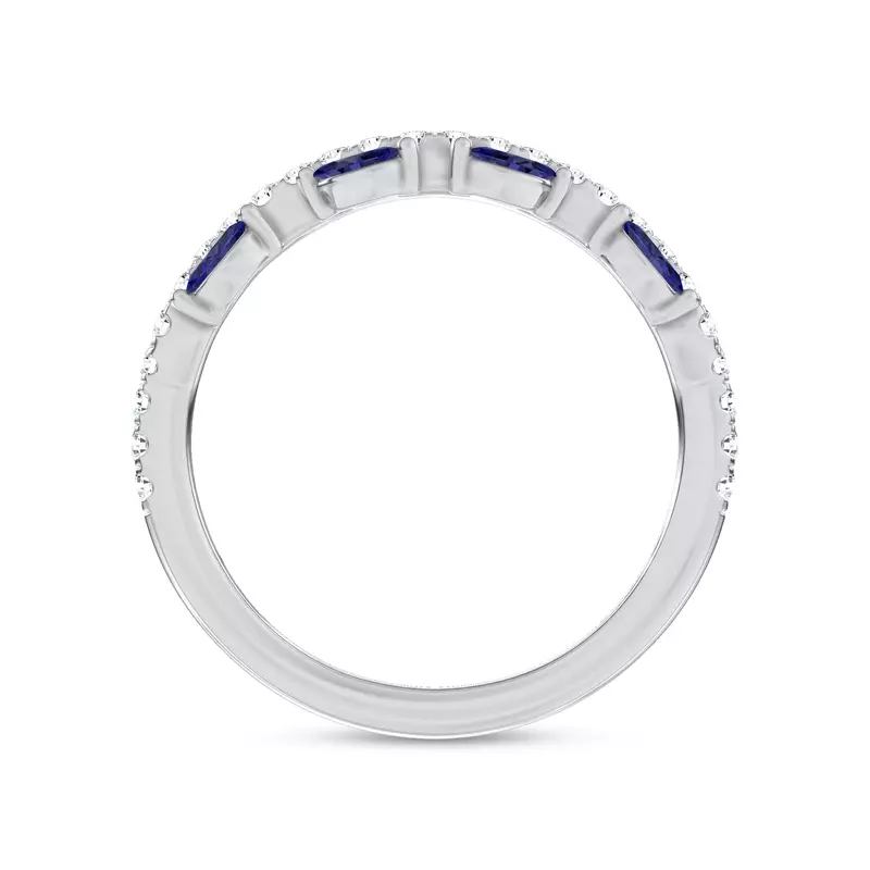 18K White Gold Embellis Sapphire Lab Band by Christian Siriano