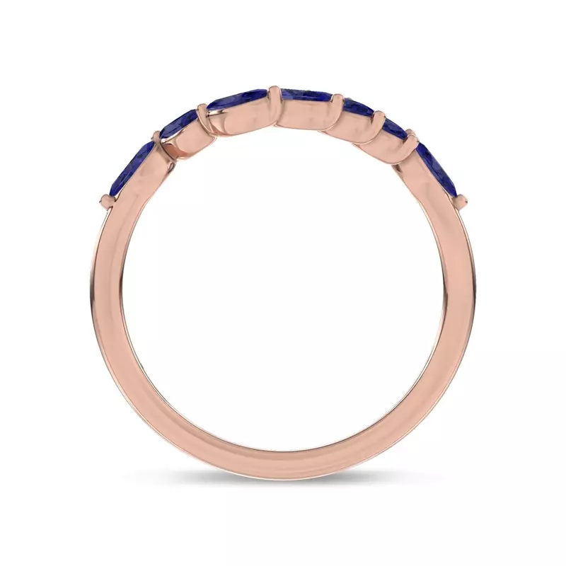 14K Rose Gold Envol Sapphire Contoured Lab Band by Christian Siriano