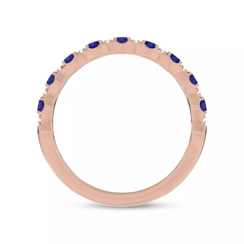 14K Rose Gold Sonata Sapphire & Diamond Band by Christian Siriano